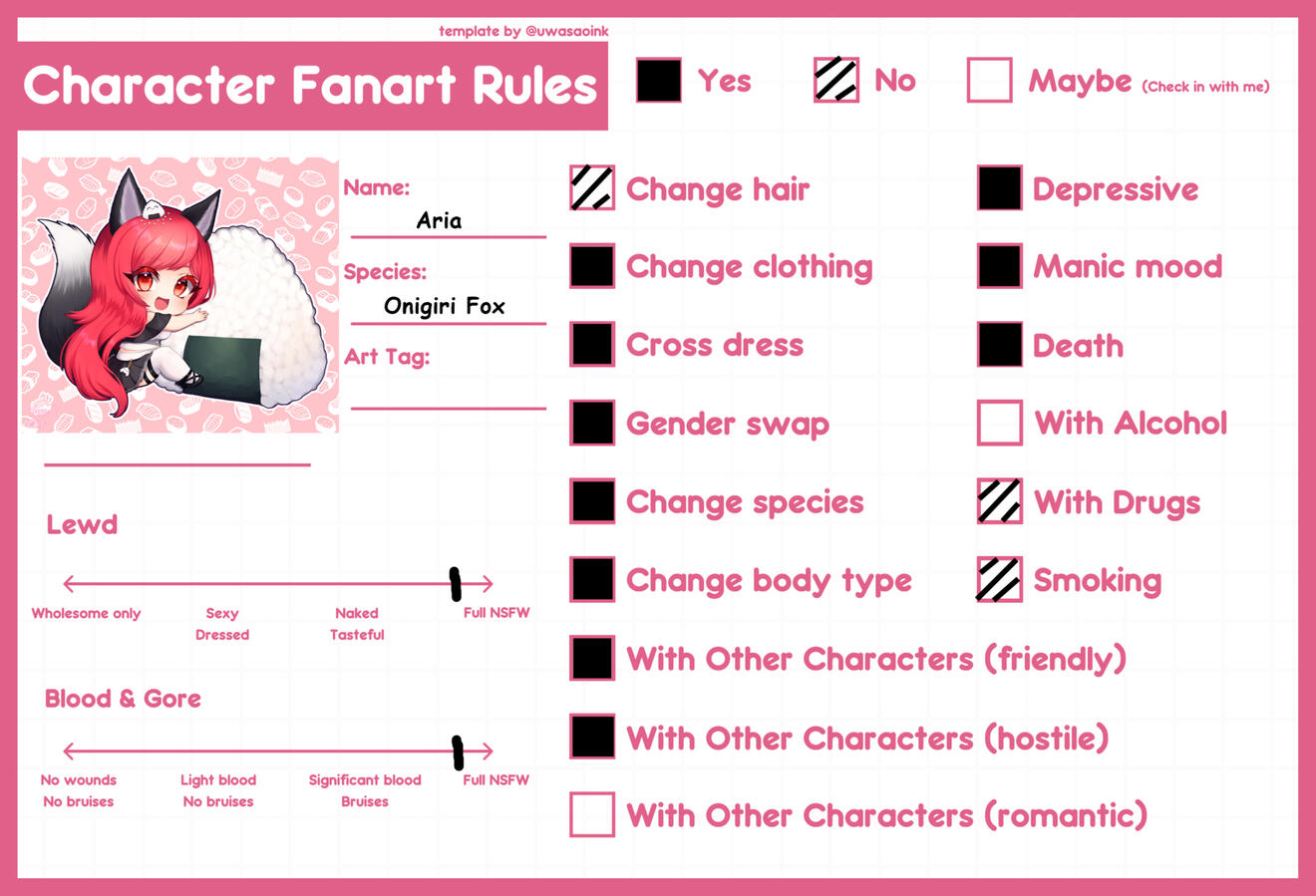 Character Fanart Rules