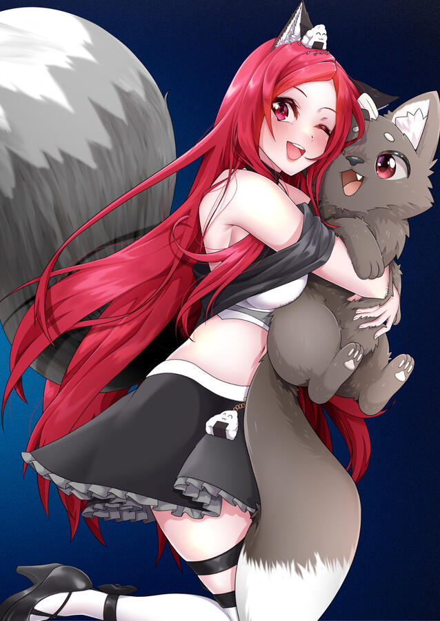 Aria stehend mit Klein Ragnar