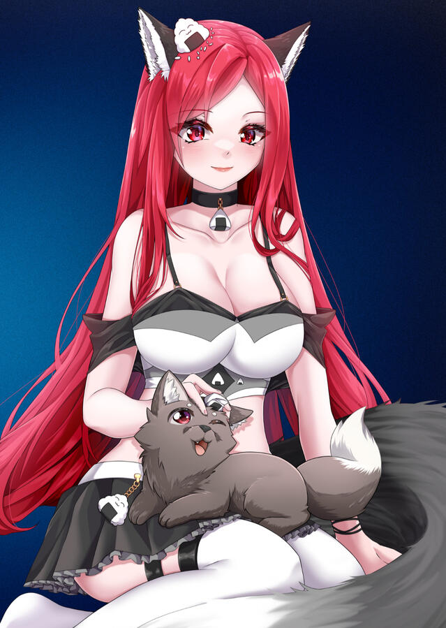 Aria sitzend + Klein Ragnar