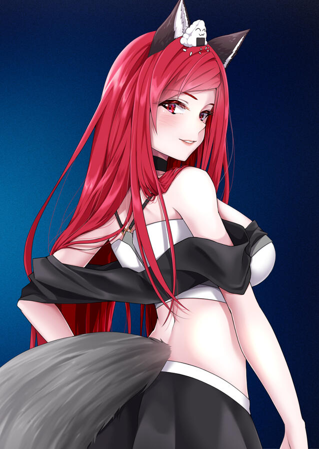 Aria stehend mit Smug Blick