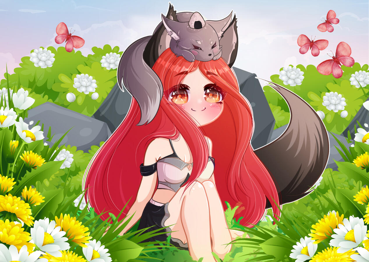 Comfy Time im Blumenfeld